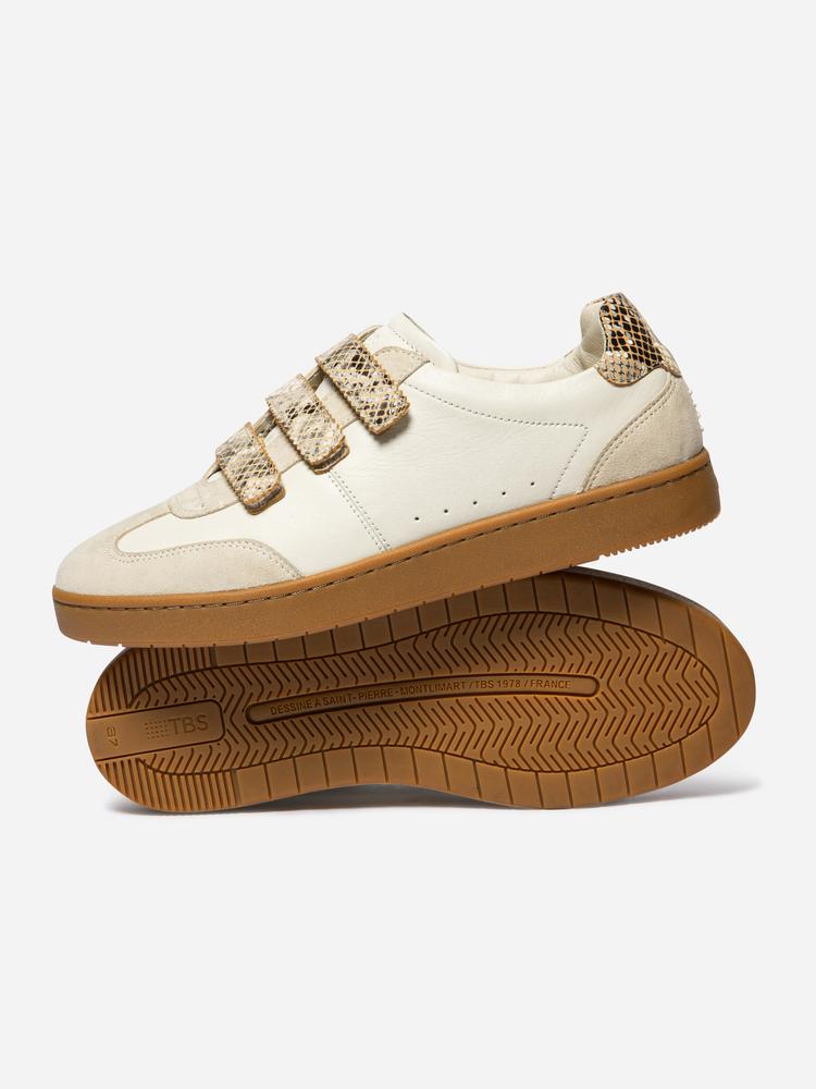 Baskets basses Baskets cuir VANILLA OFF femme blanc TBS Baskets basses Baskets cuir VANILLA OFF femme blanc Blanc