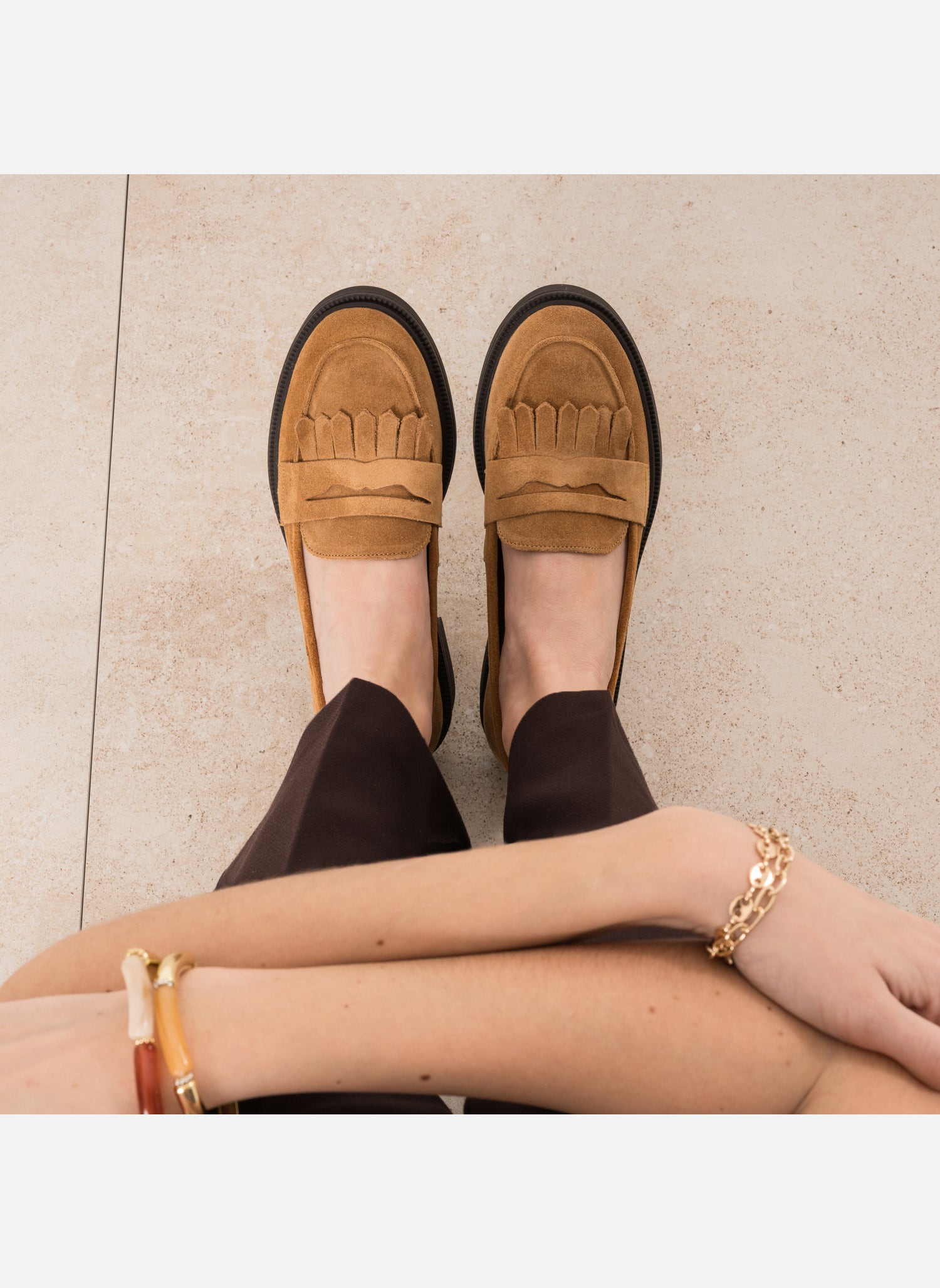 Mocassins LOUVA femme marron Eram Mocassins LOUVA femme marron Camel