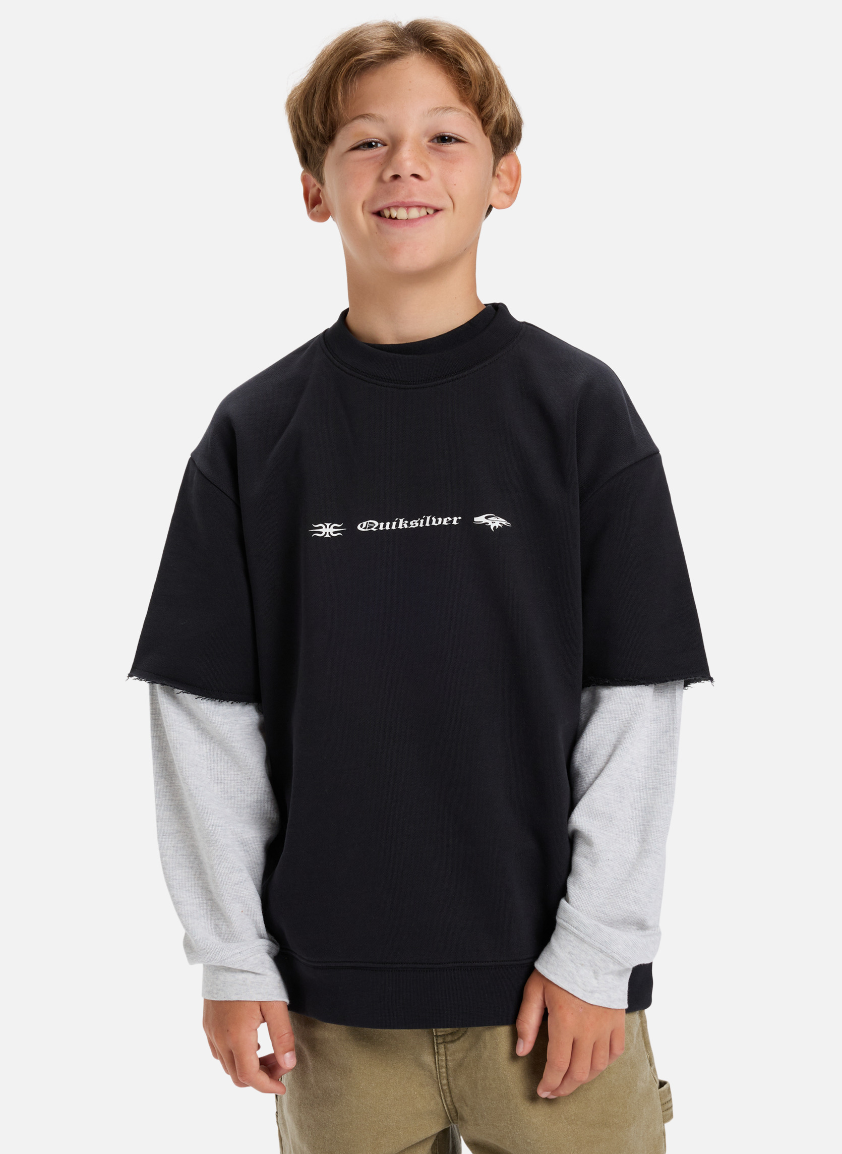Sweats à capuche Openbar garçon noir Quiksilver Sweats à capuche Openbar garçon noir Noir