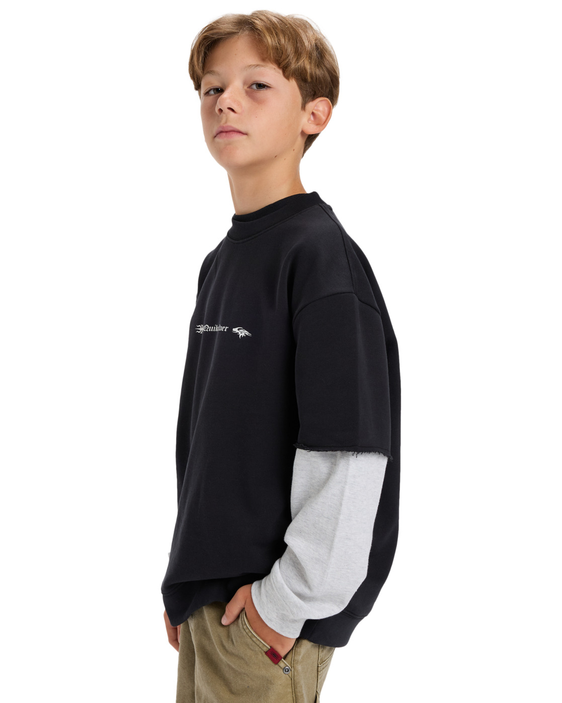 Sweats à capuche Openbar garçon noir Quiksilver Sweats à capuche Openbar garçon noir Noir