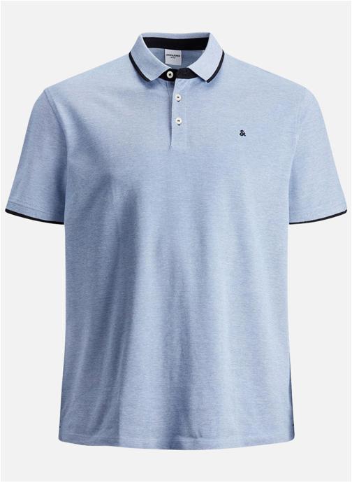 Jack & Jones Plus Polos Polo coton logo PAULOS homme bleu