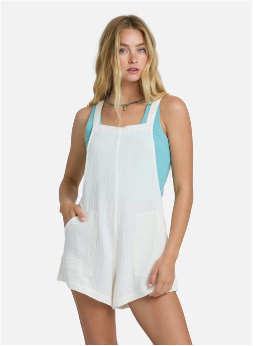 Billabong Salopettes Beach Crush femme blanc