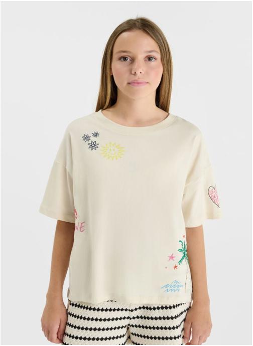 Le temps des cerises Tee-shirts Tee-Shirt SAMOGI White fille blanc