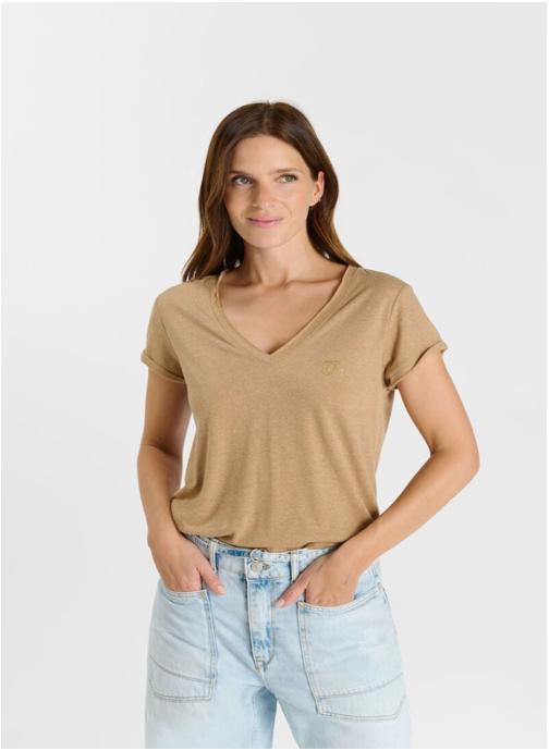 Le temps des cerises Tee-shirts Tee-Shirt ONA Brown femme marron