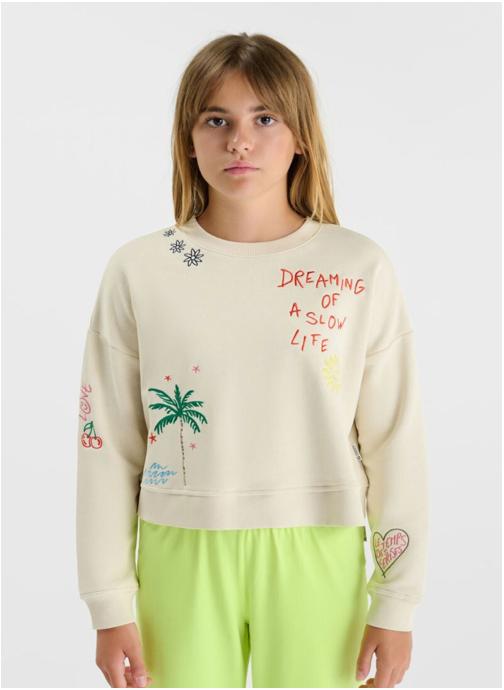 Le temps des cerises Sweats à capuche Sweat-Shirt UPAGI Beige fille beige