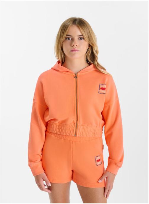 Le temps des cerises Sweats à capuche Sweat-Shirt AGNAGI Orange fille orange