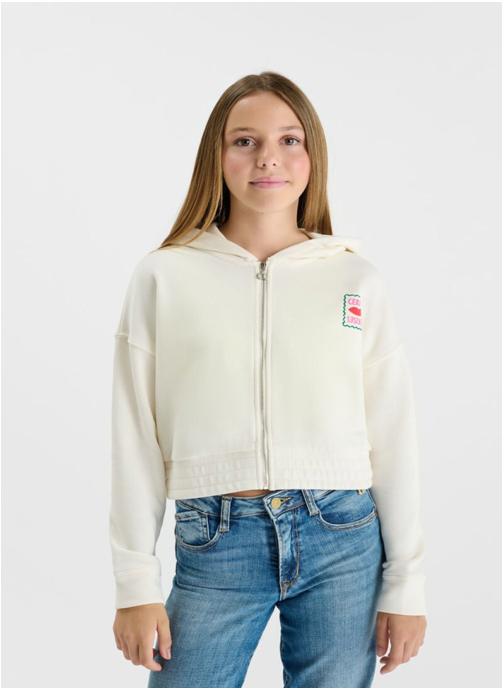 Le temps des cerises Sweats à capuche Sweat-Shirt AGNAGI White fille blanc
