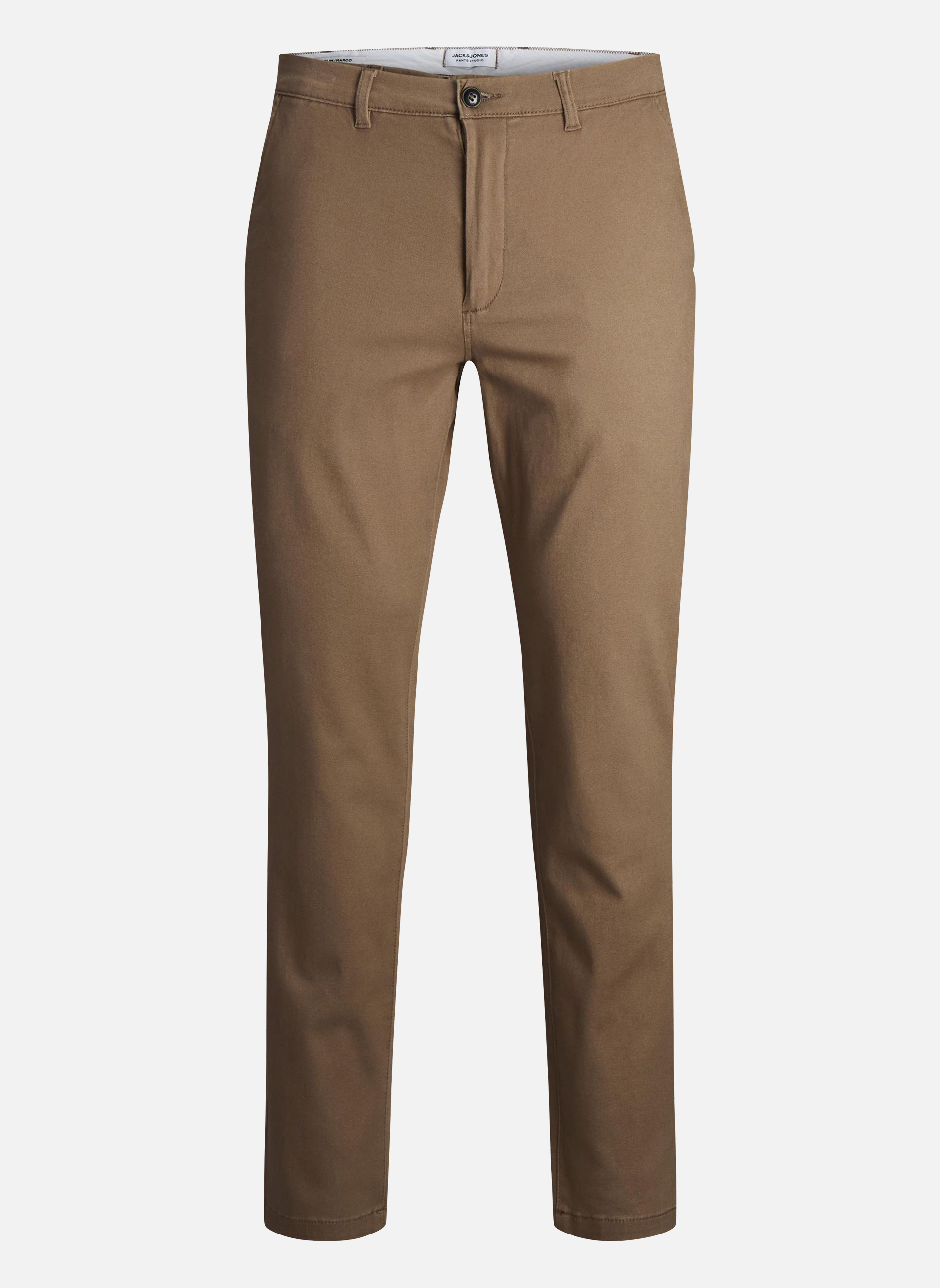 Pantalons droits Chino coton slim MARCO DAVE homme marron Jack & Jones Plus Pantalons droits Chino coton slim MARCO DAVE homme marron Marron