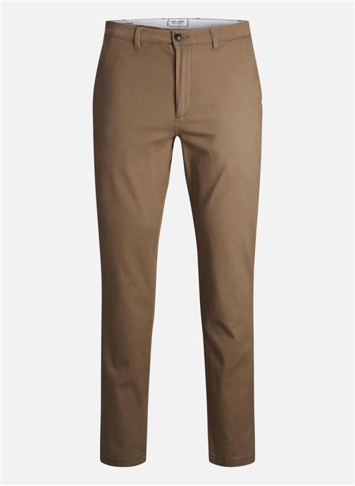 Jack & Jones Plus Pantalons droits Chino coton slim MARCO DAVE homme marron