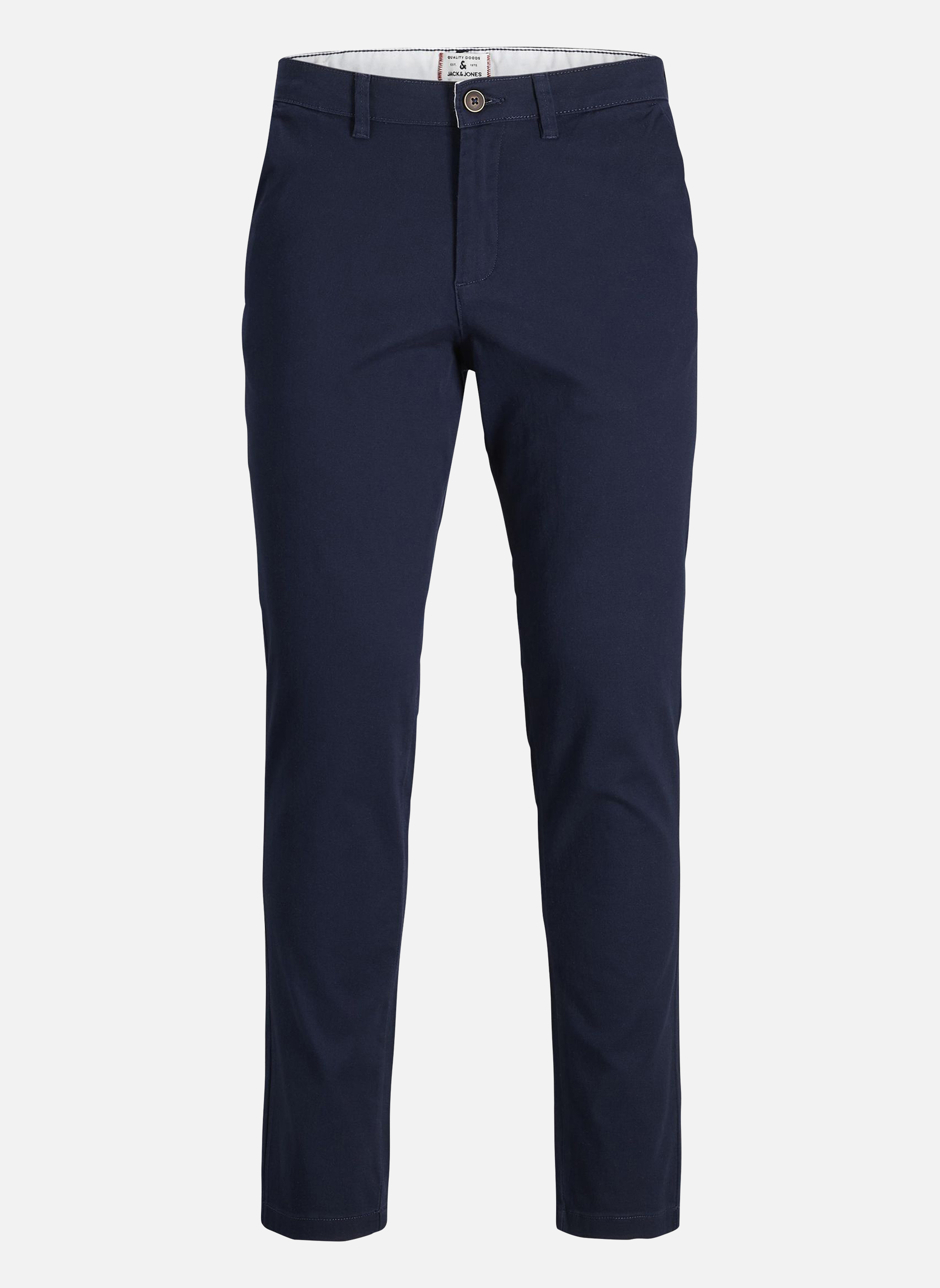 Pantalons droits Chino coton slim MARCO DAVE homme bleu Jack & Jones Plus Pantalons droits Chino coton slim MARCO DAVE homme bleu Bleu