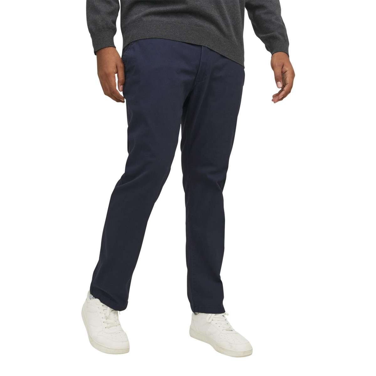 Pantalons droits Chino coton slim MARCO DAVE homme bleu Jack & Jones Plus Pantalons droits Chino coton slim MARCO DAVE homme bleu Bleu