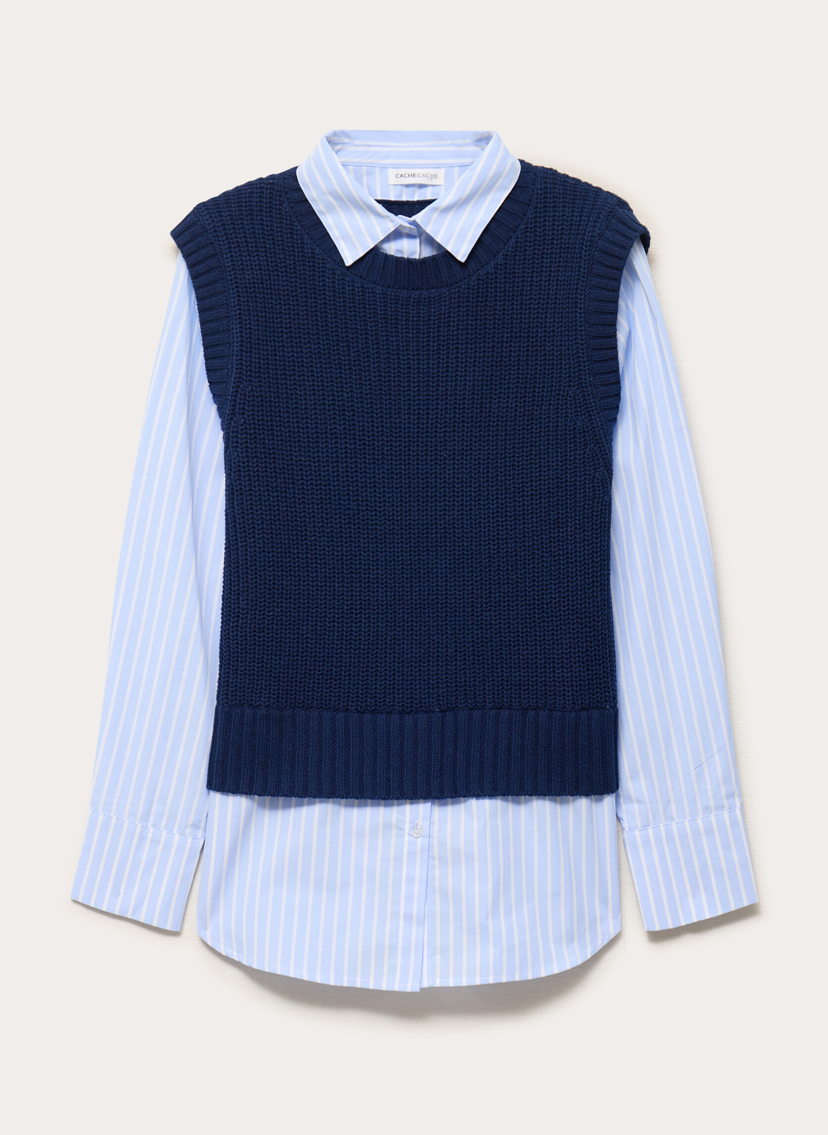 Pulls SHIRTPULDEB femme bleu Cache Cache Pulls SHIRTPULDEB femme bleu Bleu marine