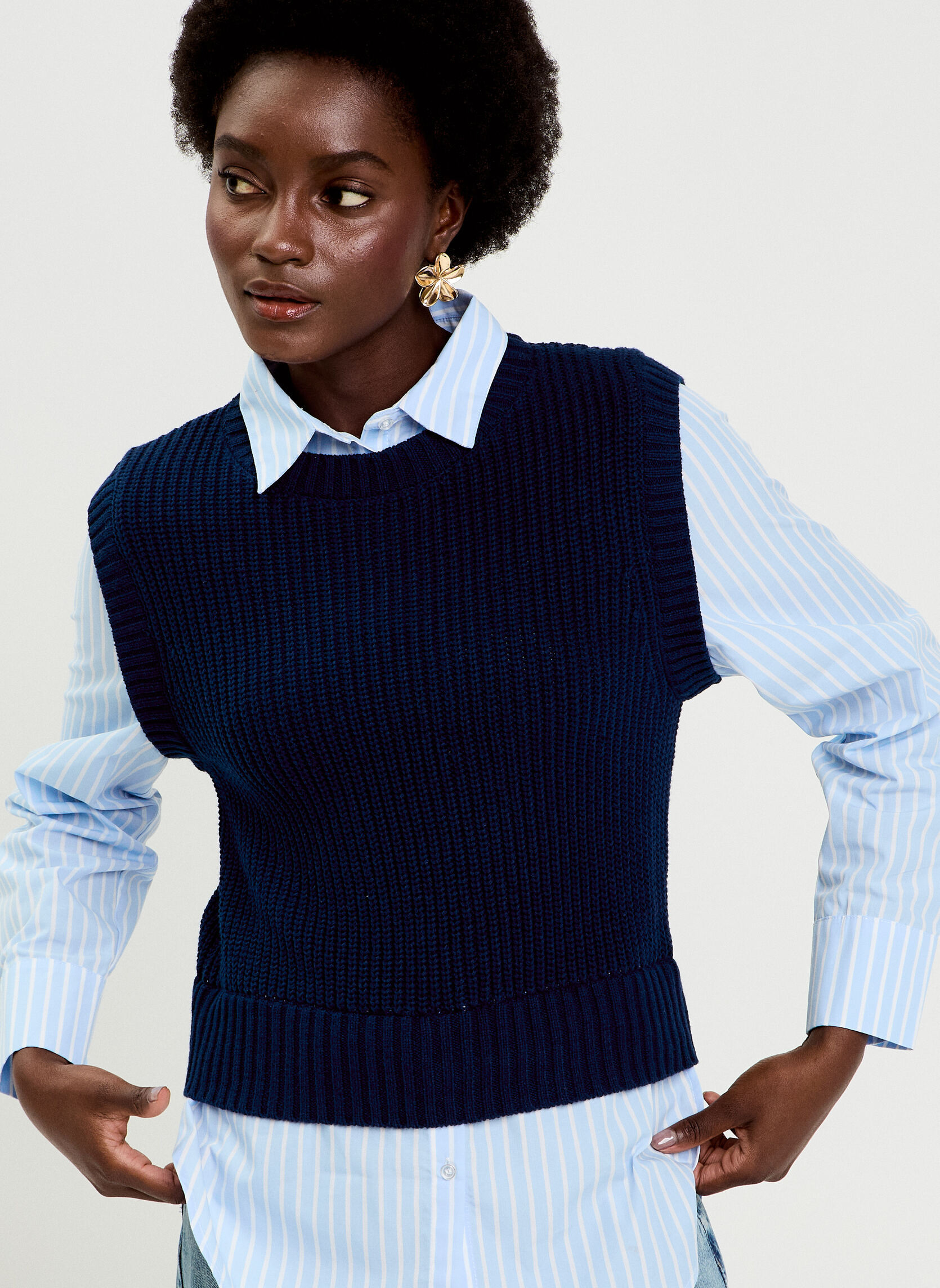 Pulls SHIRTPULDEB femme bleu Cache Cache Pulls SHIRTPULDEB femme bleu Bleu marine