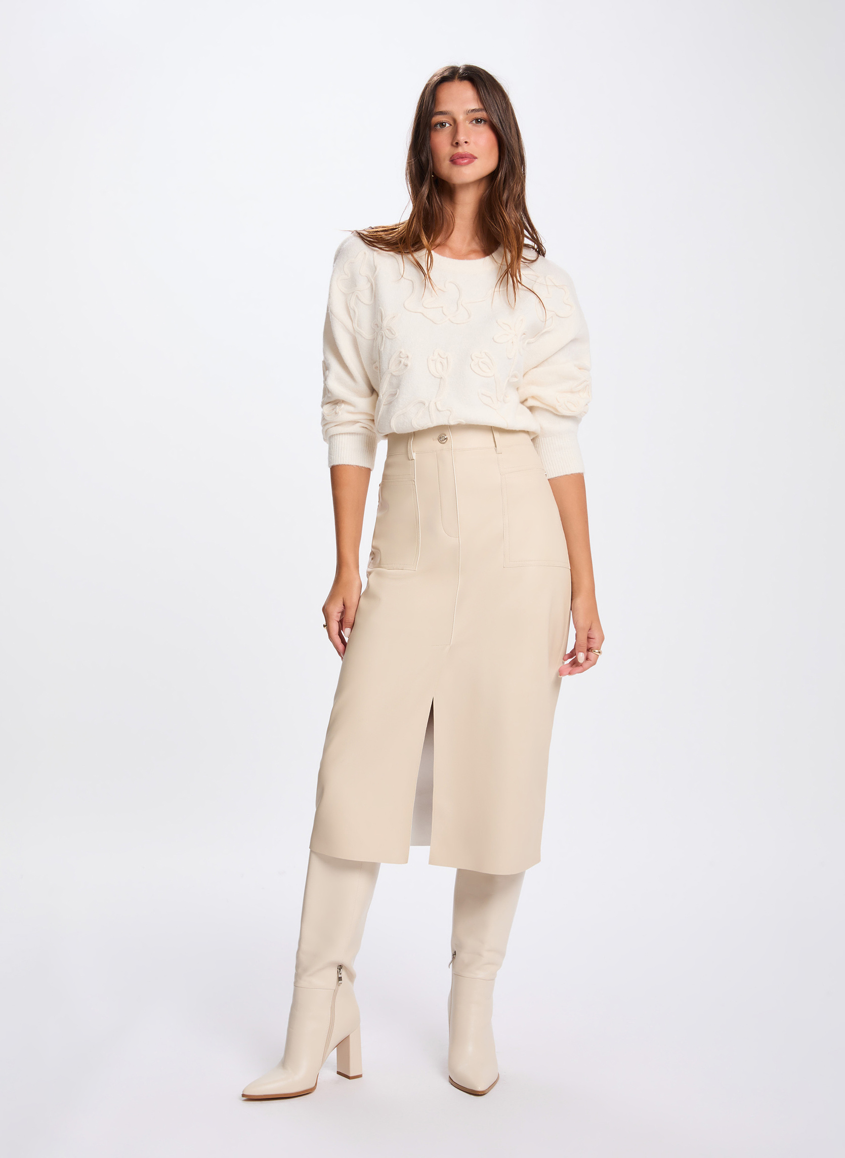 Pulls 261-MBROD femme beige Morgan Pulls 261-MBROD femme beige Beige