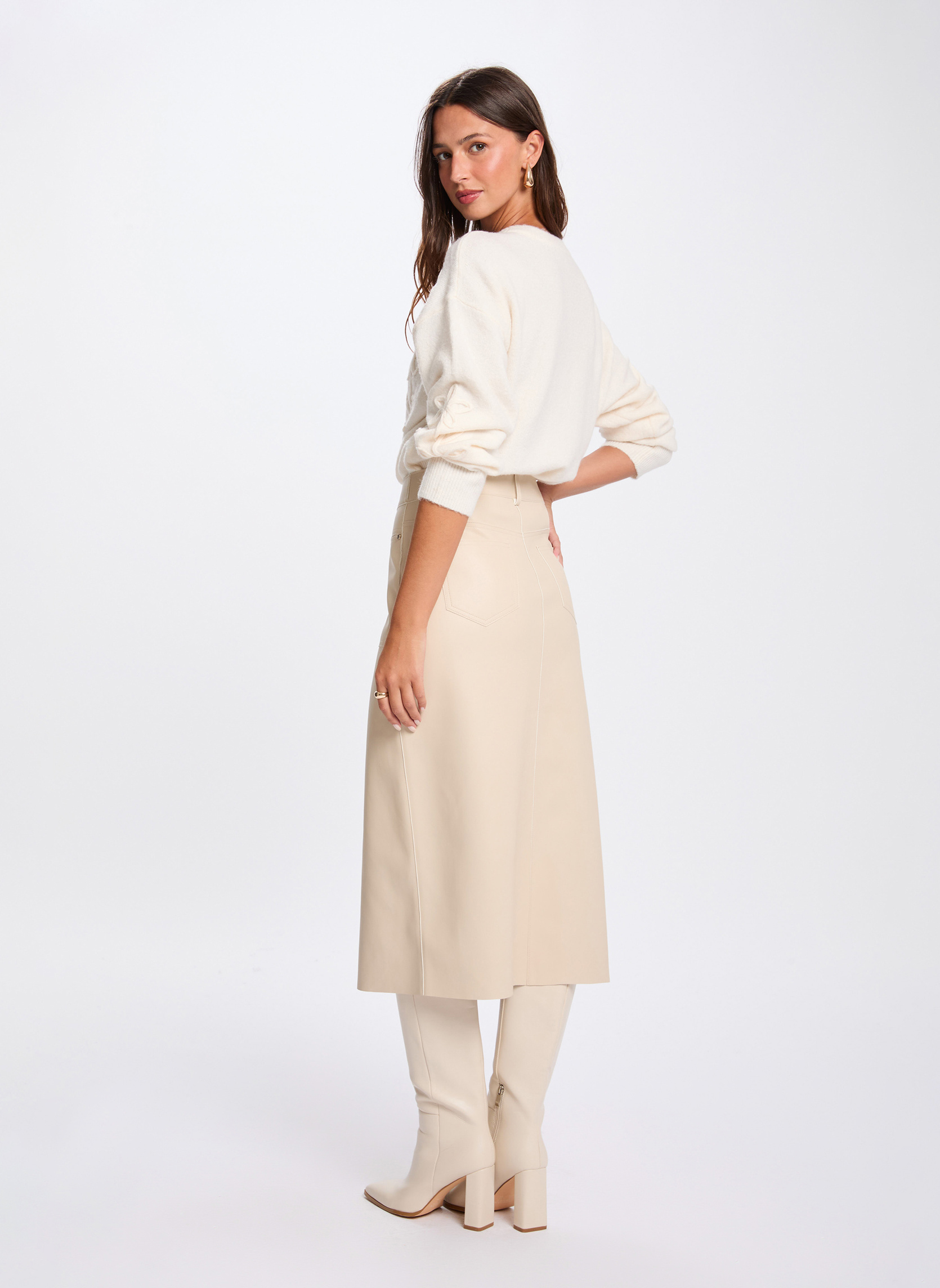 Pulls 261-MBROD femme beige Morgan Pulls 261-MBROD femme beige Beige