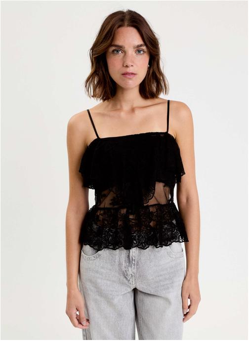 Cache Cache Débardeurs DTOPDOLL femme noir