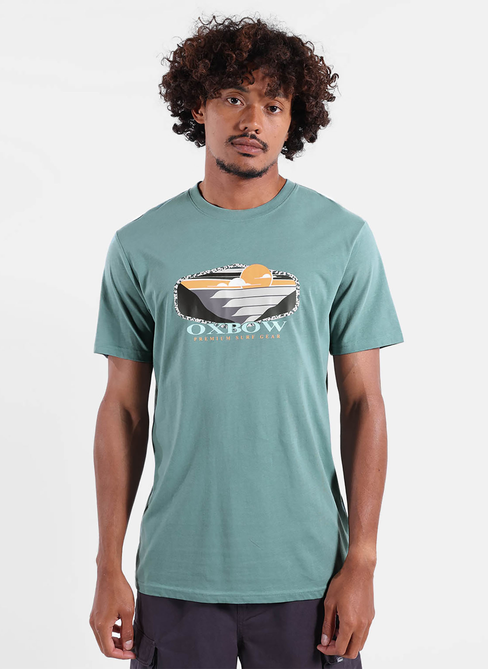 Tee-shirts CREST homme vert Oxbow Tee-shirts CREST homme vert Vert clair