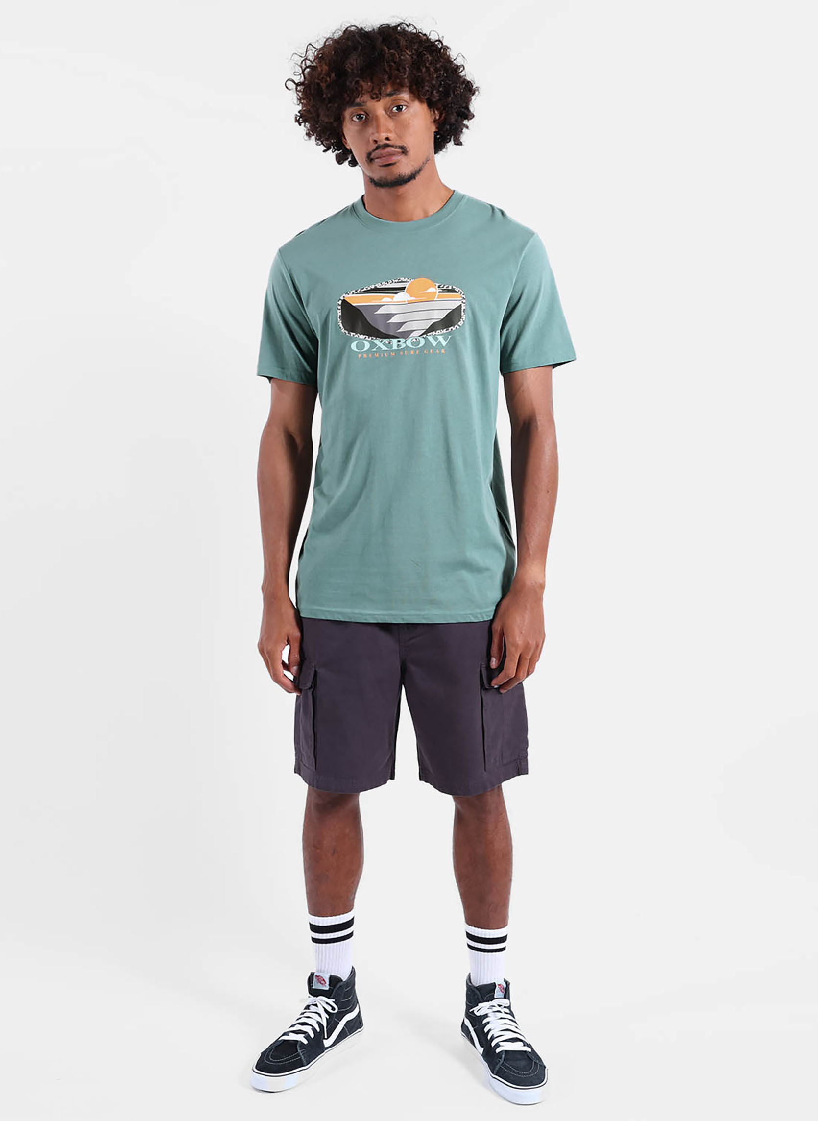 Tee-shirts CREST homme vert Oxbow Tee-shirts CREST homme vert Vert clair