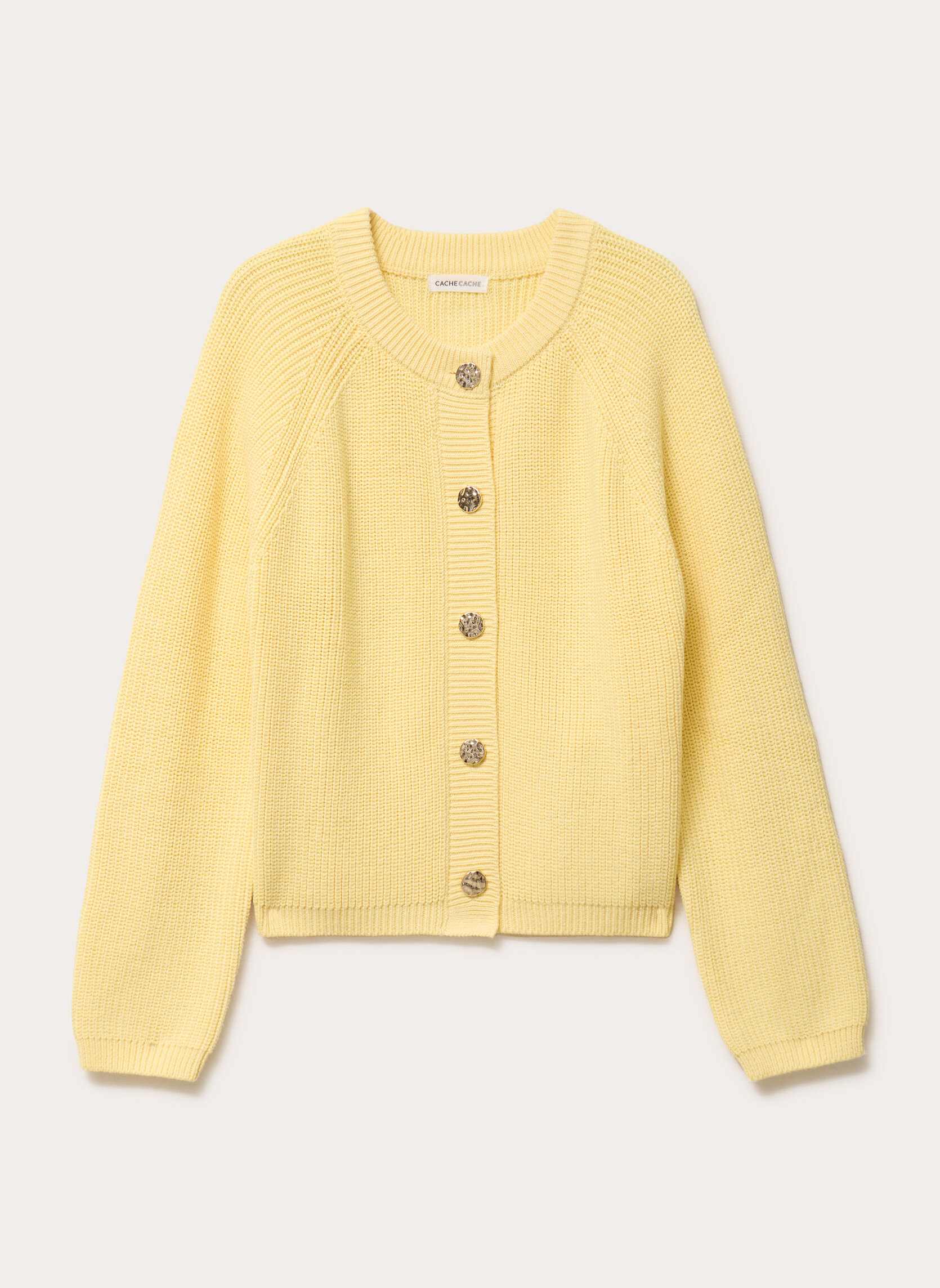 Gilets TRENDGIPERL1 femme jaune Cache Cache Gilets TRENDGIPERL1 femme jaune Jaune