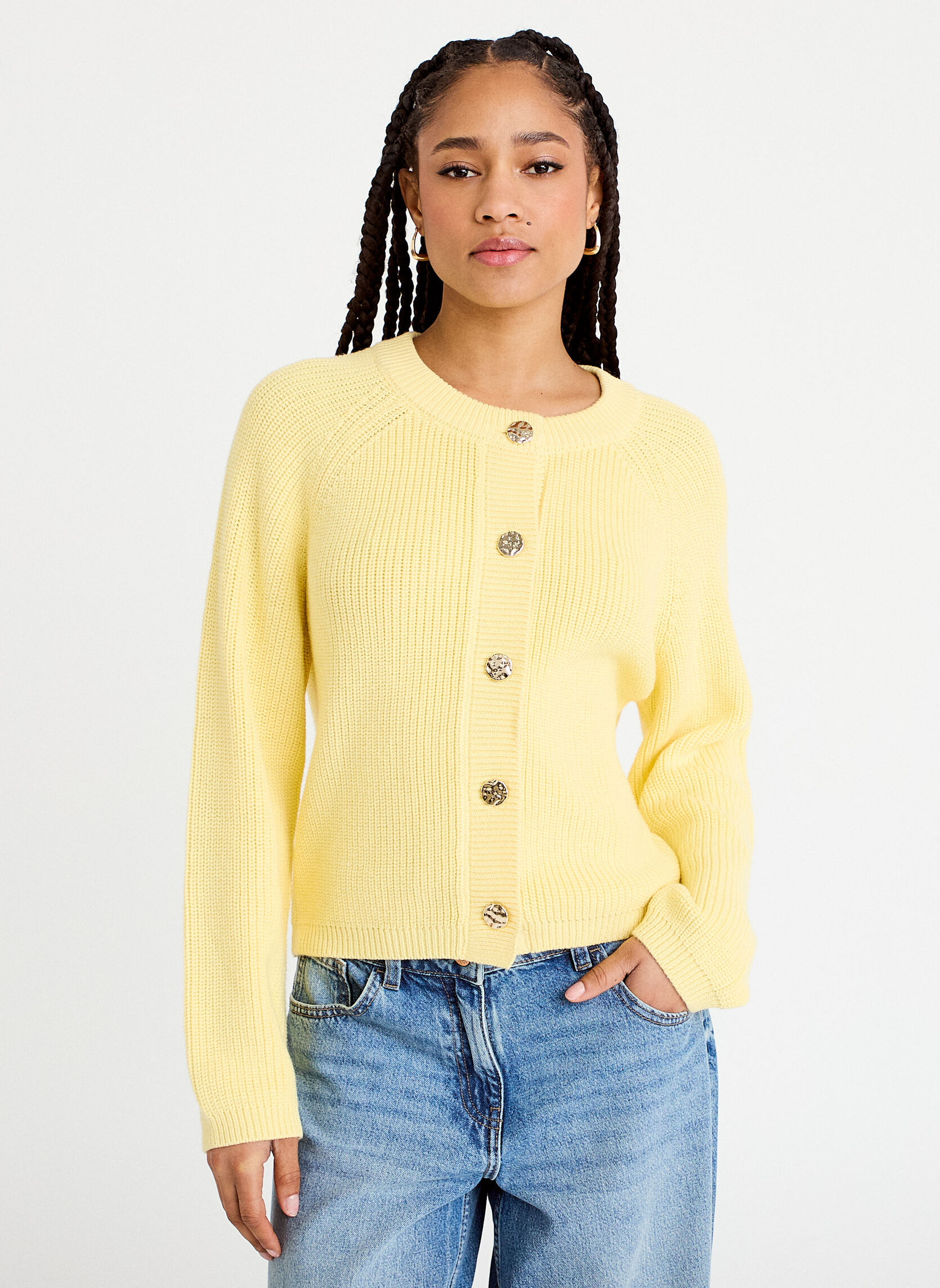 Gilets TRENDGIPERL1 femme jaune Cache Cache Gilets TRENDGIPERL1 femme jaune Jaune