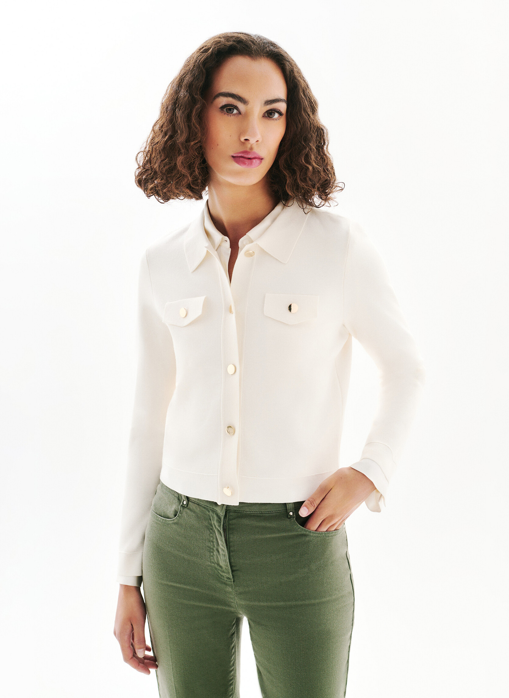 Gilets 252K-MFLO femme blanc Caroll Gilets 252K-MFLO femme blanc Blanc