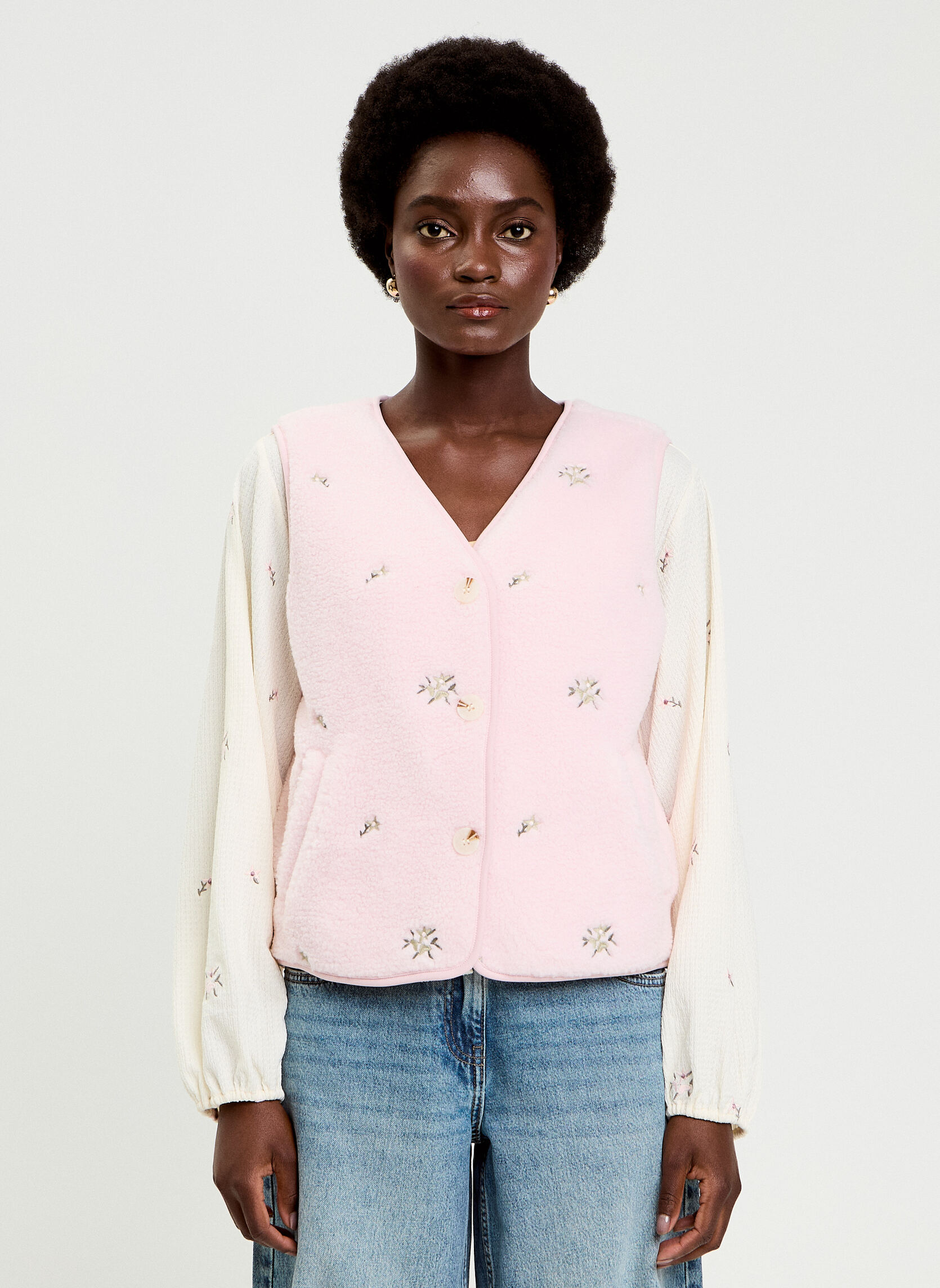 Gilets DSHERPABROD femme rose Cache Cache Gilets DSHERPABROD femme rose Rose pastel