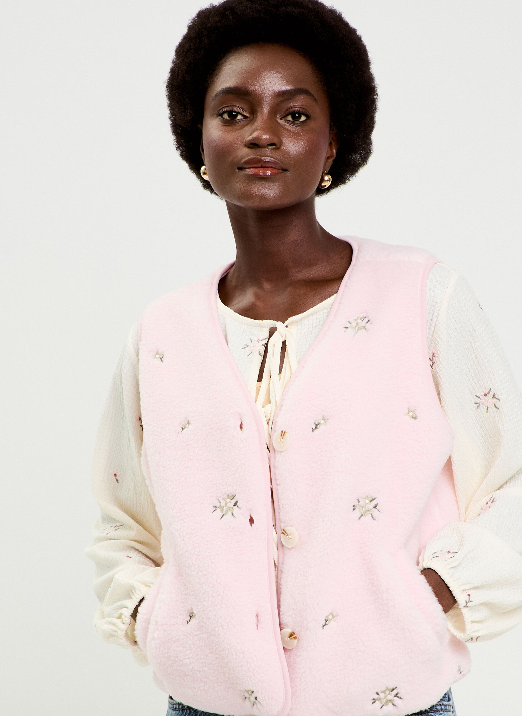 Gilets DSHERPABROD femme rose Cache Cache Gilets DSHERPABROD femme rose Rose pastel