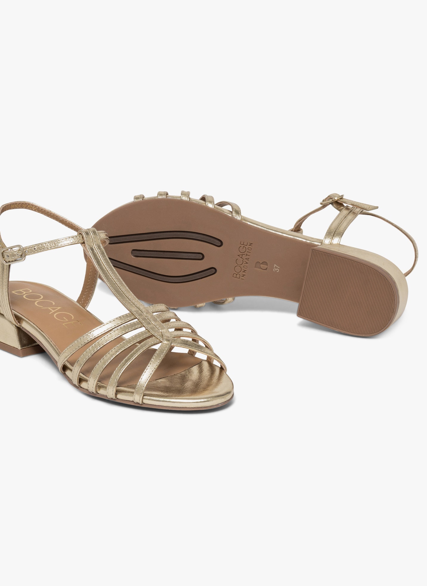 Sandales GLADDIE femme or et bronze Bocage Sandales GLADDIE femme or et bronze Or