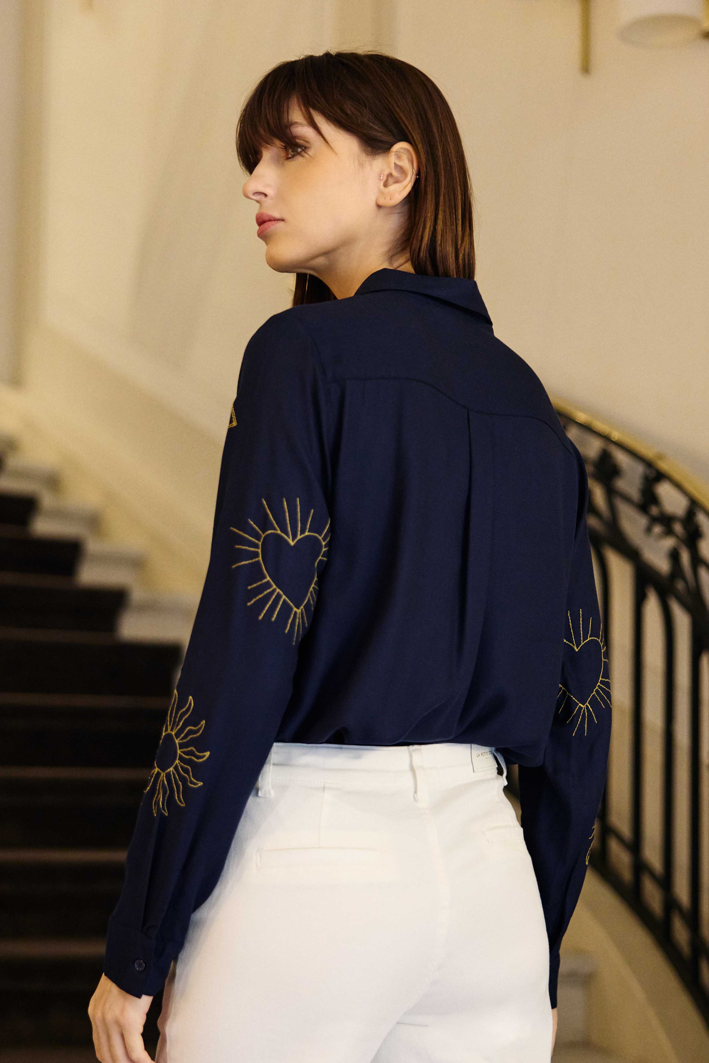 Chemises Chemise - CHANIA - 25-marine femme bleu La Petite Etoile Chemises Chemise - CHANIA - 25-marine femme bleu Bleu marine