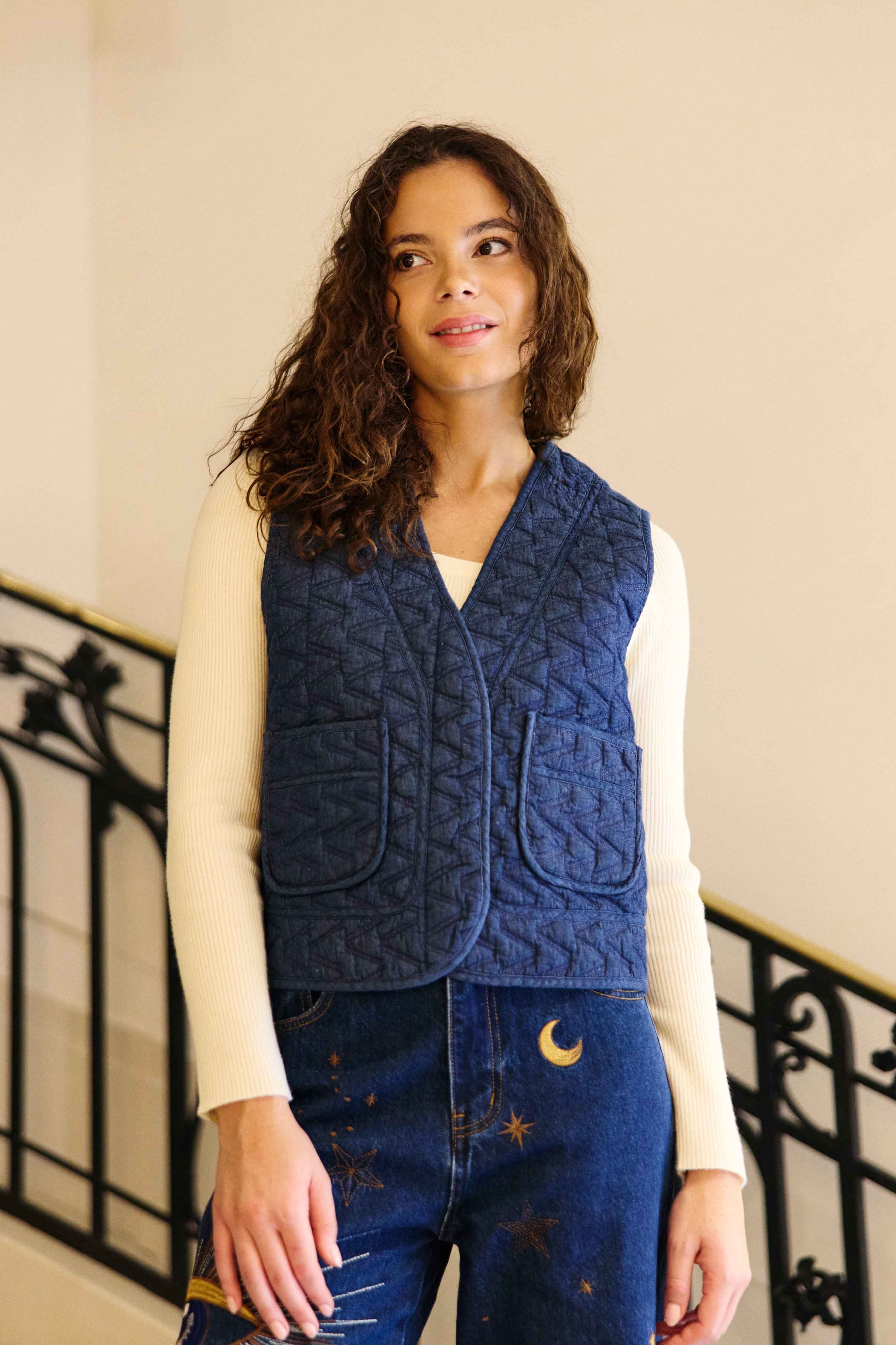 Vestes Veste - VANEY - 94-wash femme bleu La Petite Etoile Vestes Veste - VANEY - 94-wash femme bleu Bleu denim