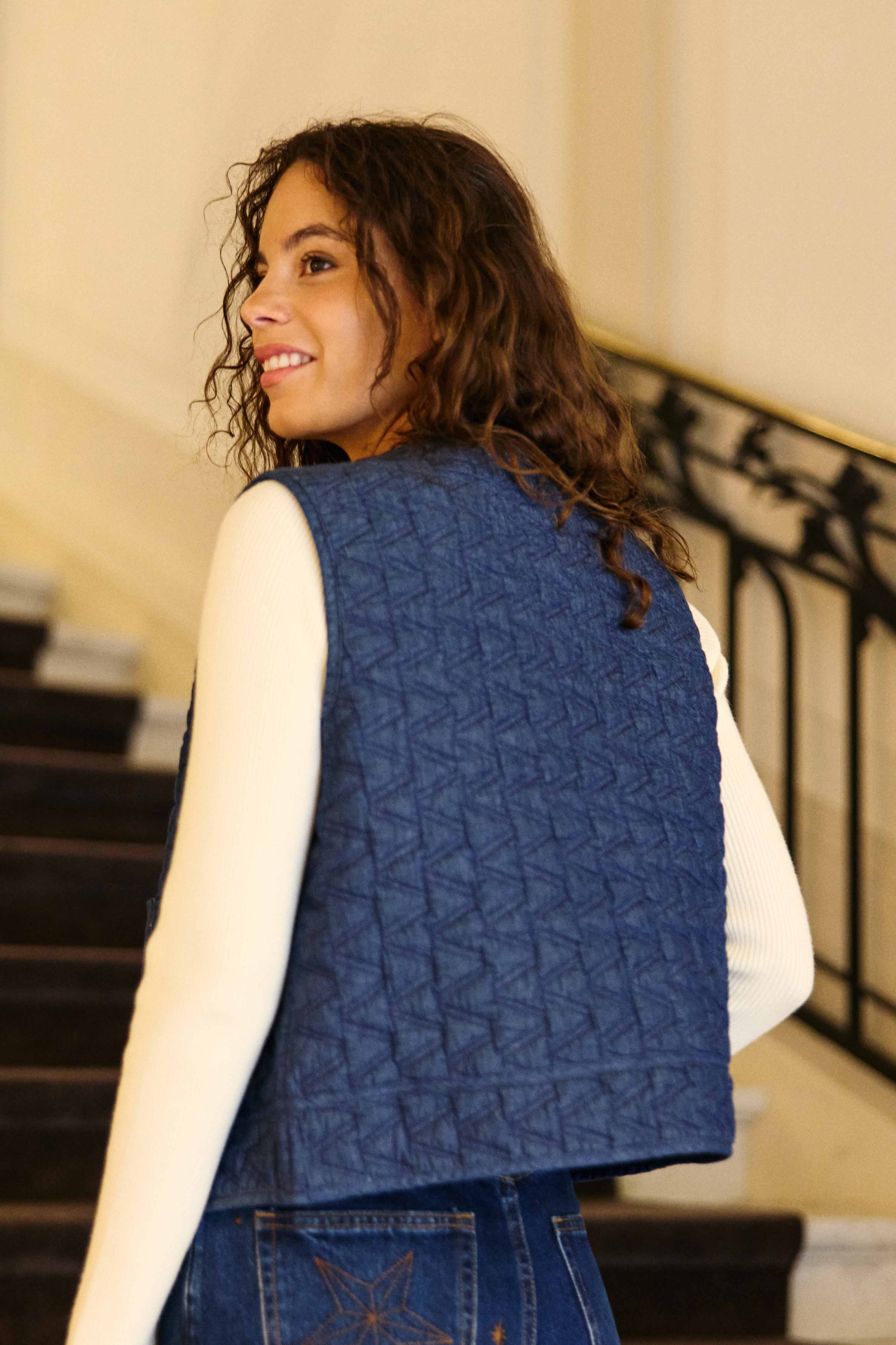 Vestes Veste - VANEY - 94-wash femme bleu La Petite Etoile Vestes Veste - VANEY - 94-wash femme bleu Bleu denim