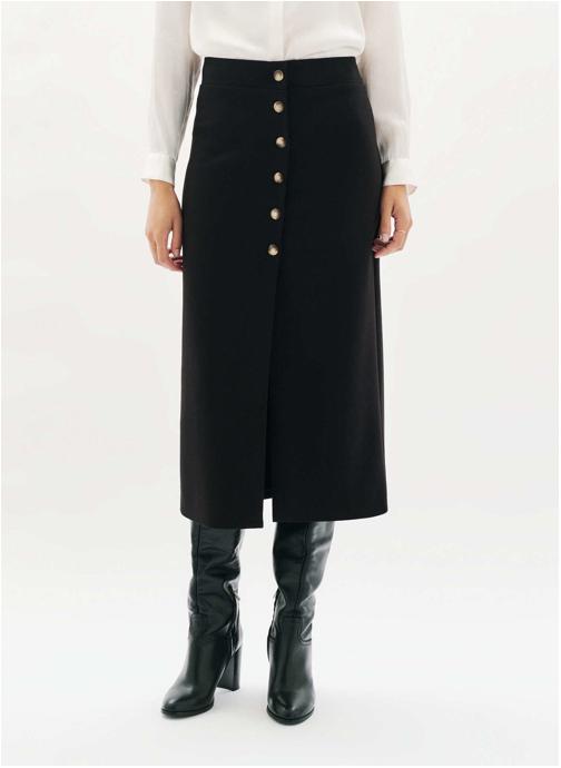 Caroll Jupes mi-longues 252J-JLAURALY femme noir