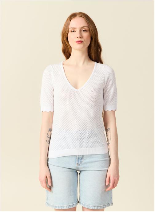 Bonobo Pulls Pulls basiques - MIGNONTOF femme blanc
