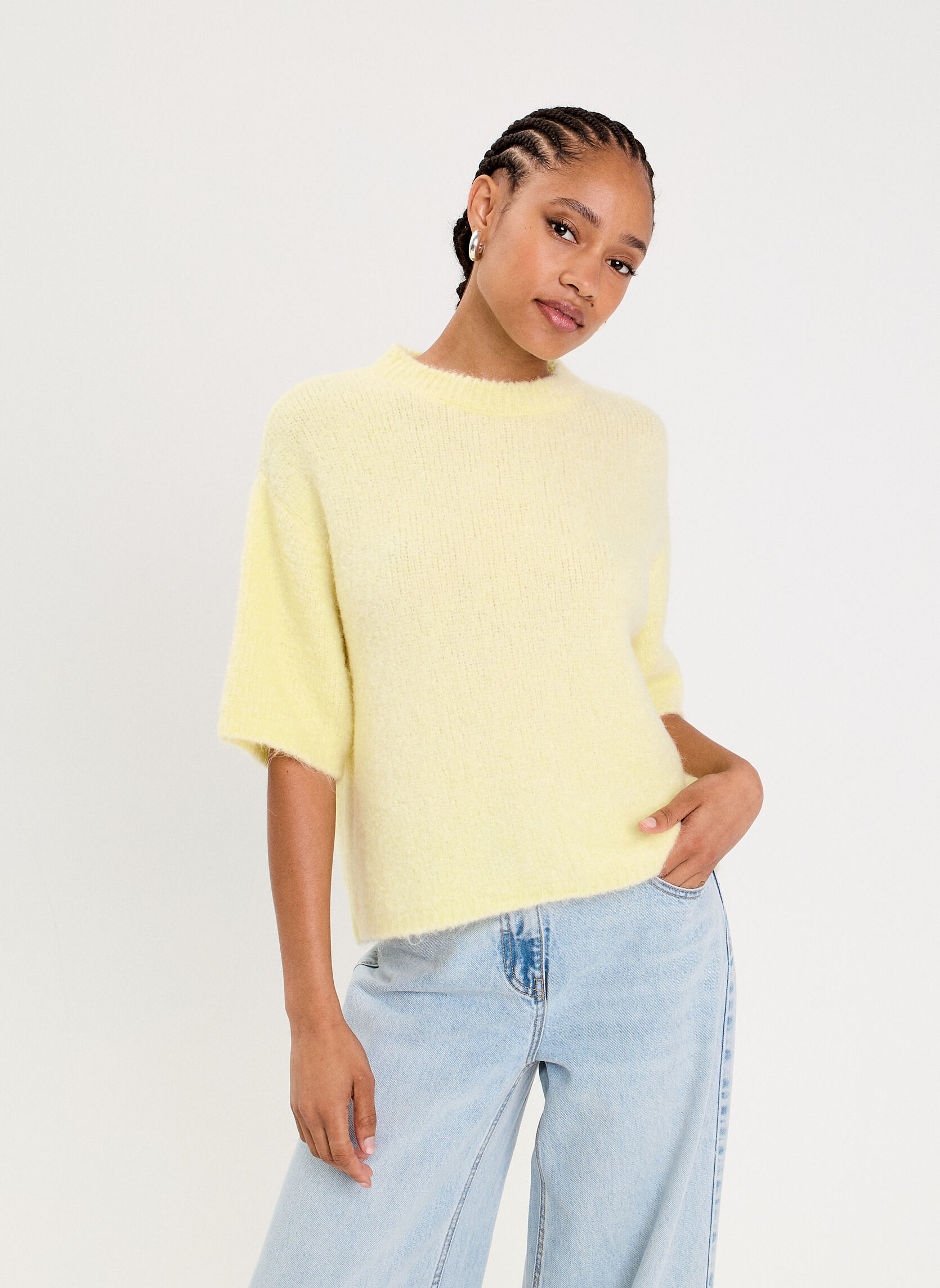 Pulls FLUFFYCOUR femme jaune Cache Cache Pulls FLUFFYCOUR femme jaune Jaune