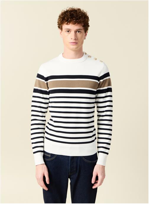 Bonobo Pulls Pulls col rond - ESMARIRAYU3H homme blanc