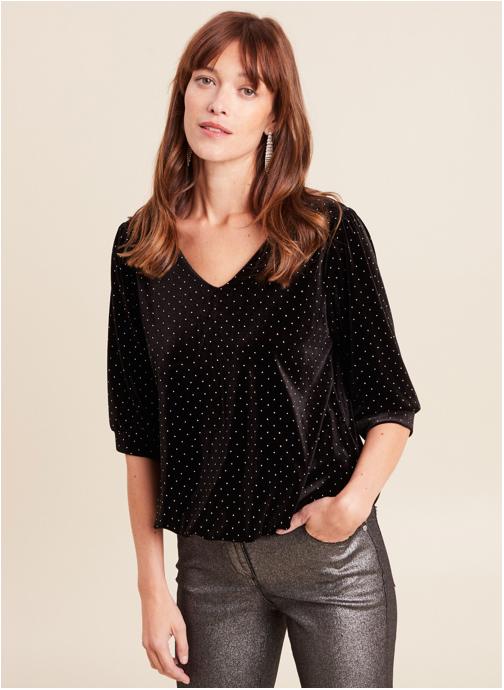 Bréal Tee-shirts TIDEVSTUDS femme noir