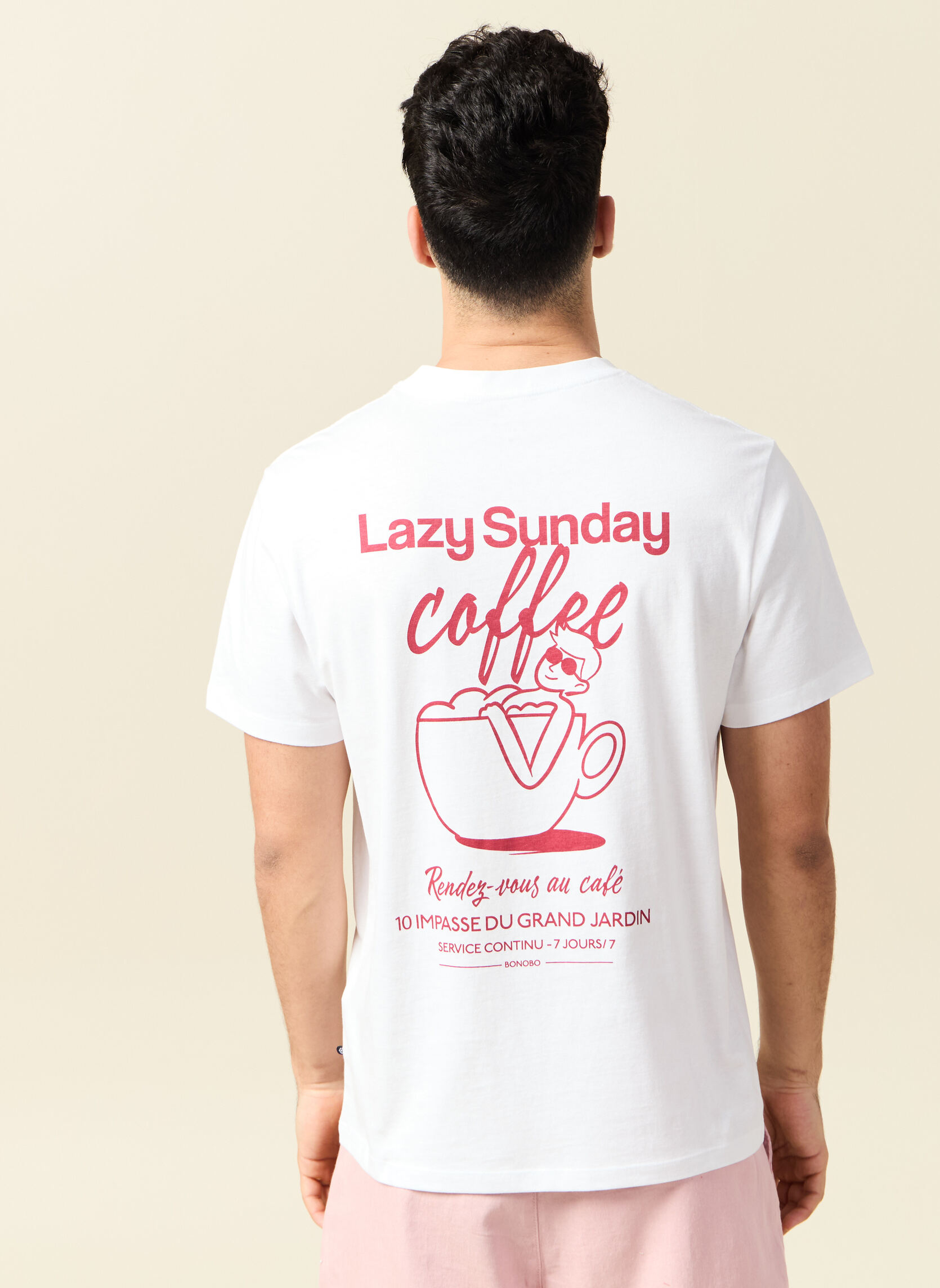 Tee-shirts T-shirts manches courtes - TEELAZYSUN1H homme blanc Bonobo Tee-shirts T-shirts manches courtes - TEELAZYSUN1H homme blanc Blanc