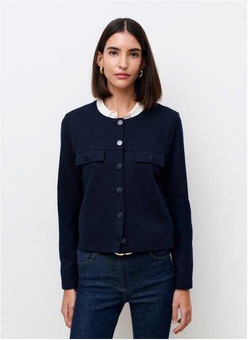 Top Caroll Bleu – Taille 38 – 100% Coton – Occasion Très Bon état