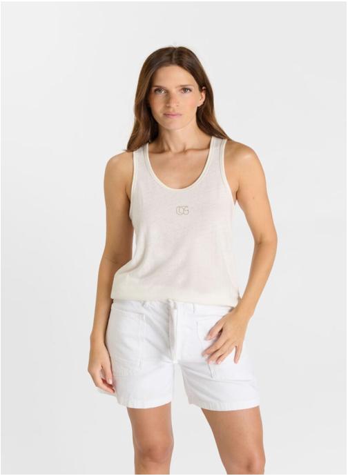 Le temps des cerises Débardeurs Debardeur TOVA White femme blanc