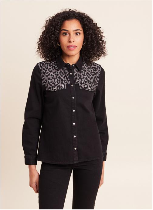 Bréal Chemises CHEJACKMIX femme noir