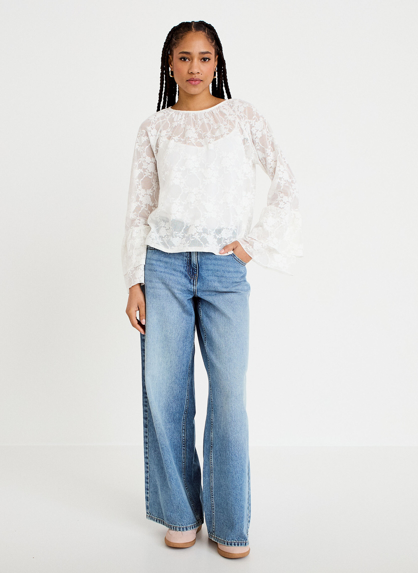 Blouses LBLOUSEDENTE femme blanc Cache Cache Blouses LBLOUSEDENTE femme blanc Blanc