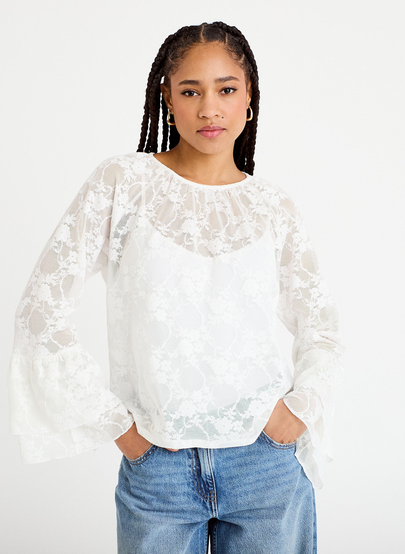 Blouses LBLOUSEDENTE femme blanc Cache Cache Blouses LBLOUSEDENTE femme blanc Blanc