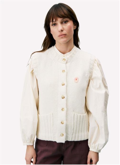 FRNCH Gilets ANAPHE femme beige