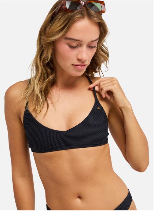 Roxy Hauts de maillot balconnet Roxy Island Athletic Bra femme noir