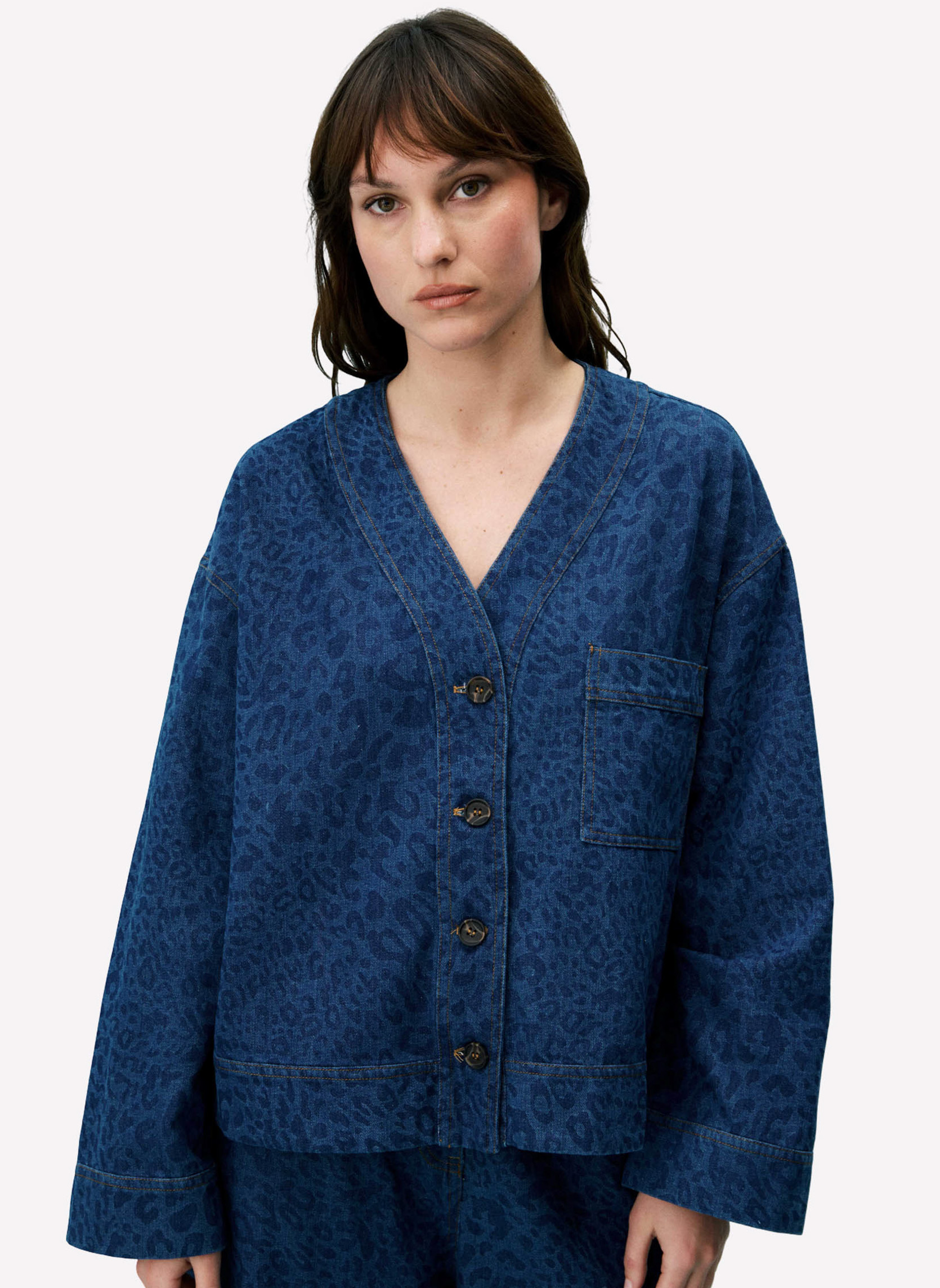Vestes BRUNELLE femme bleu FRNCH Vestes BRUNELLE femme bleu Bleu denim