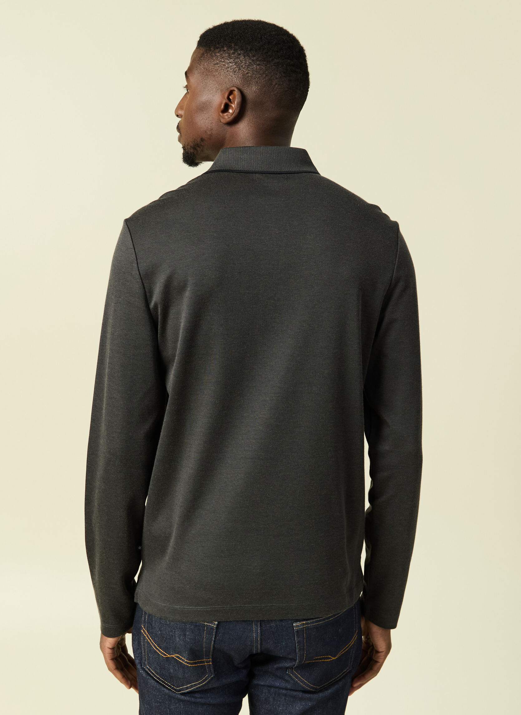 Polos POLFANCYMLH homme noir Bonobo Polos POLFANCYMLH homme noir Noir