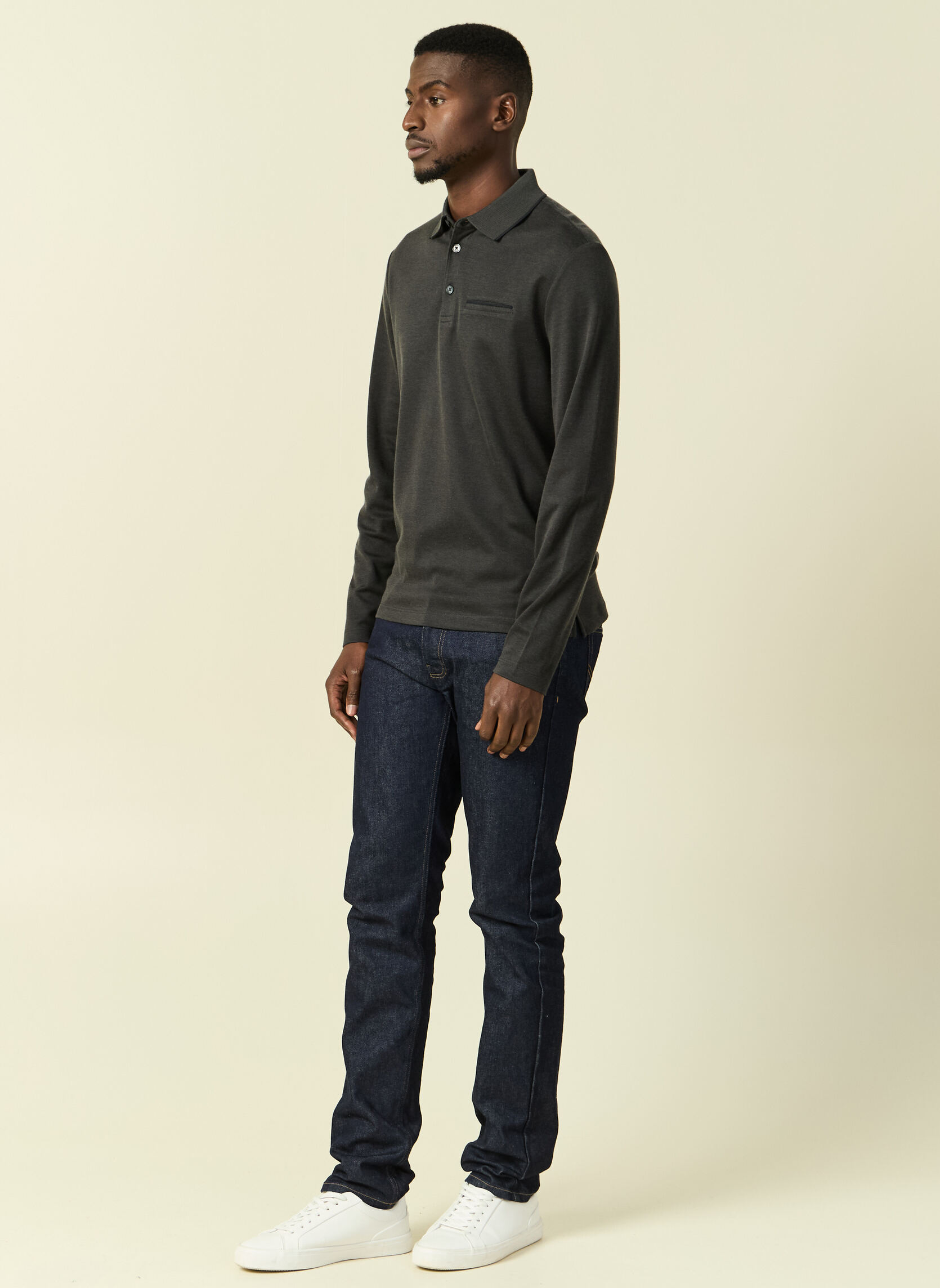 Polos POLFANCYMLH homme noir Bonobo Polos POLFANCYMLH homme noir Noir