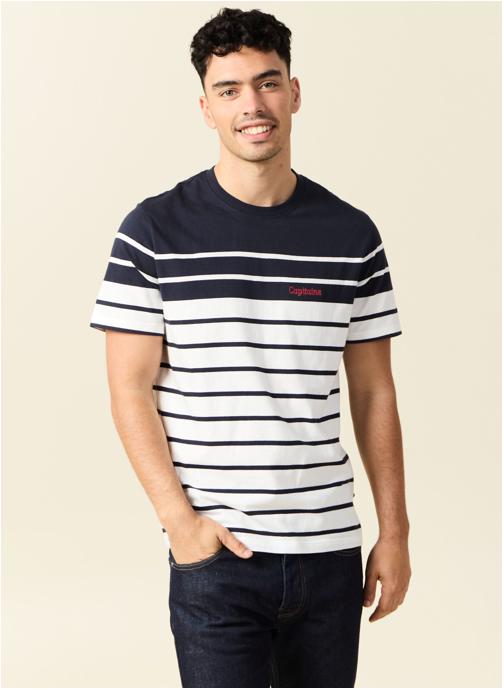 Bonobo Tee-shirts MARINBLOC11H homme blanc