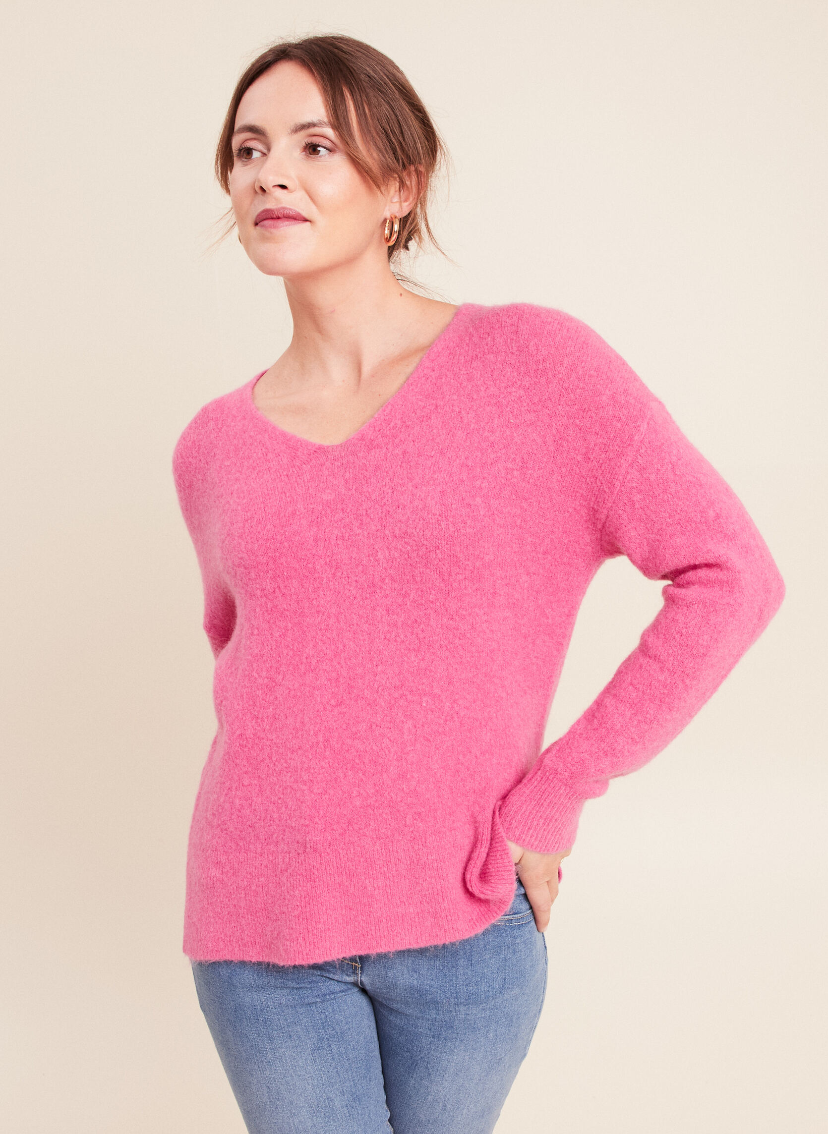 Pulls MITISLIT femme rose Bréal Pulls MITISLIT femme rose Fuchsia