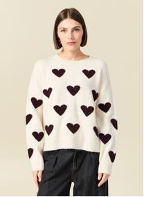 Pulls COEURBOUCLEF femme blanc Bonobo Pulls COEURBOUCLEF femme blanc Blanc & noir